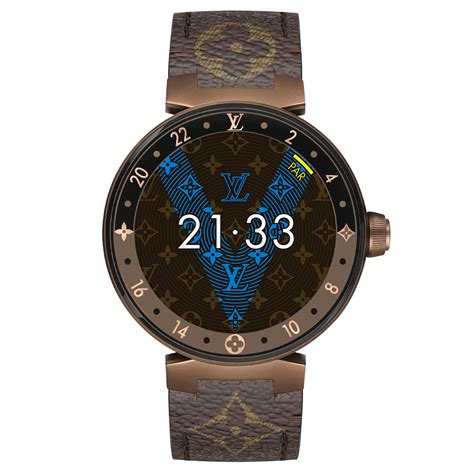 tambour horizon monogram brown 42my lv tambour|tambour horizon light up.